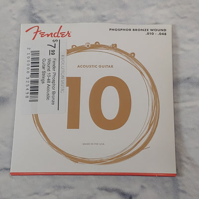 Fender Phosphor Bronze Wound 10-48 Acoustic Guitar Strings