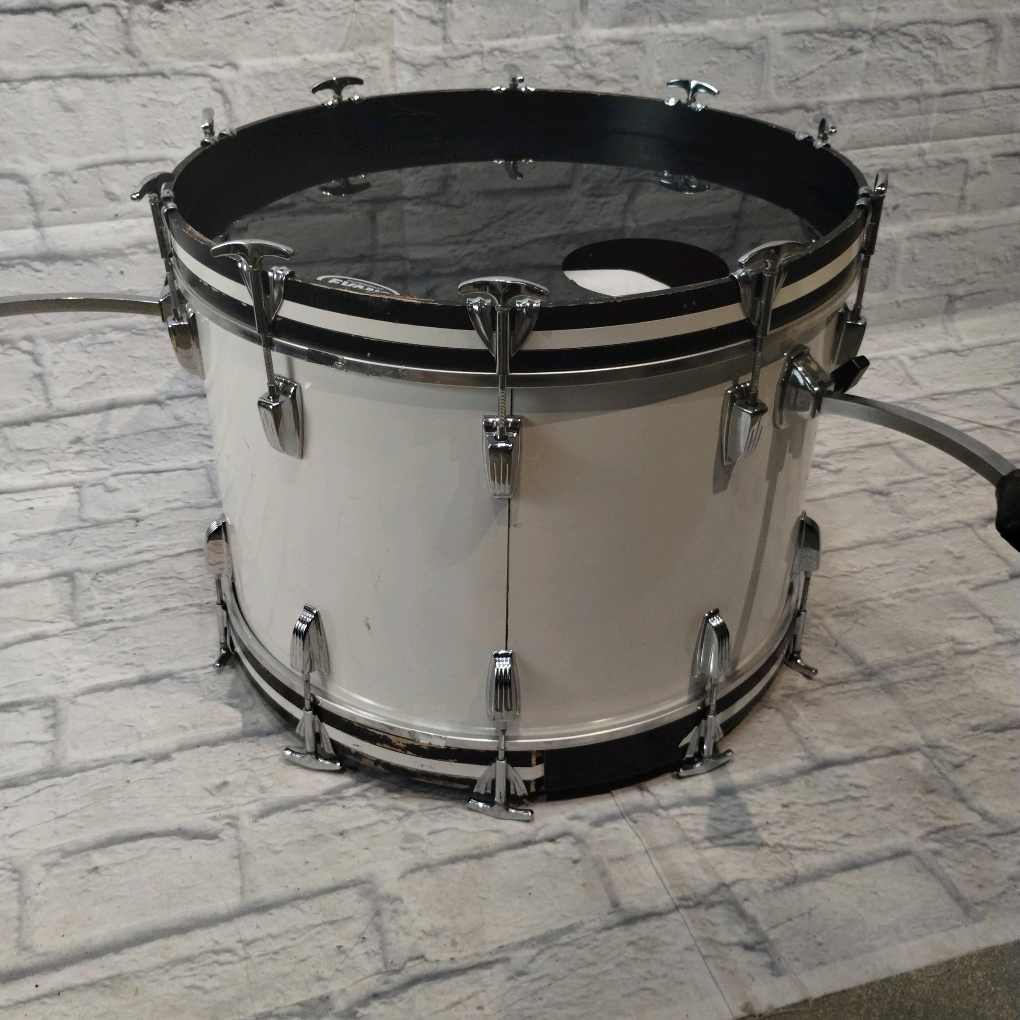 70's Ludwig 22x15 White Bass Drum