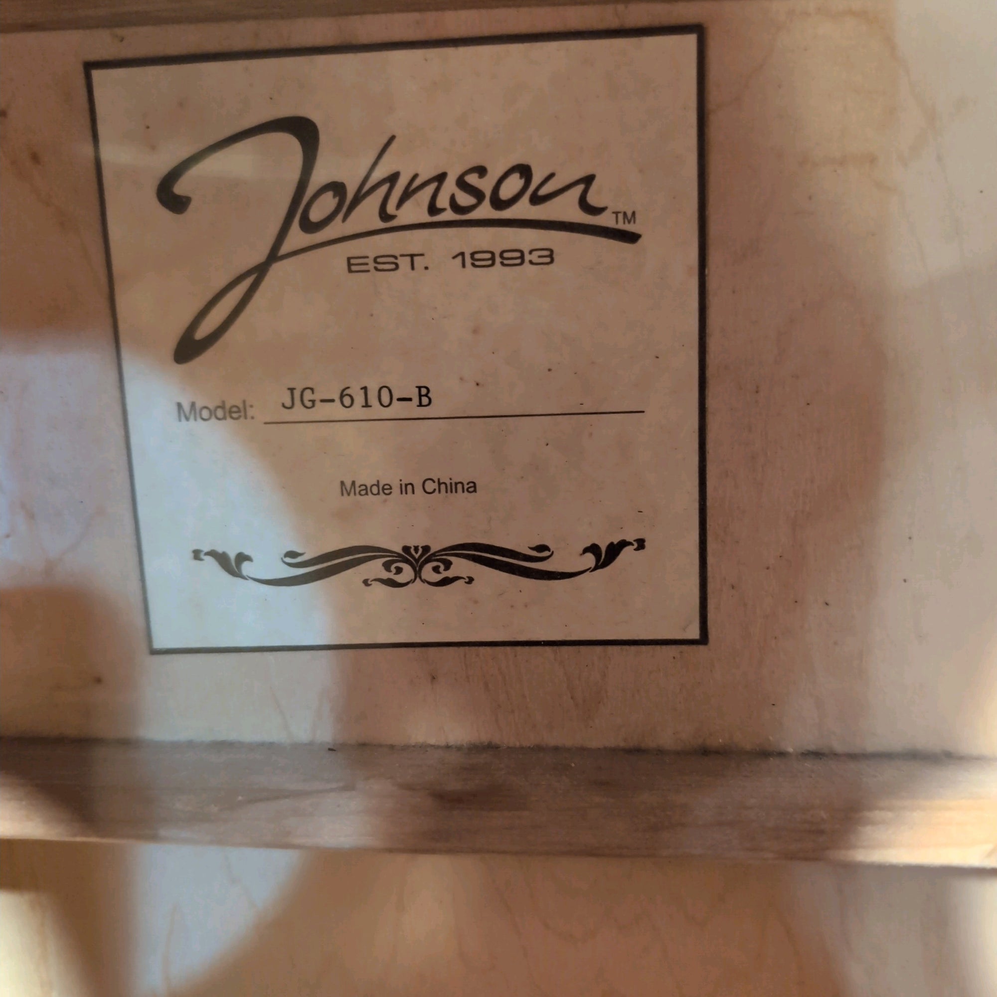 Johnson JG-610-B Acoustic Guitar - Black