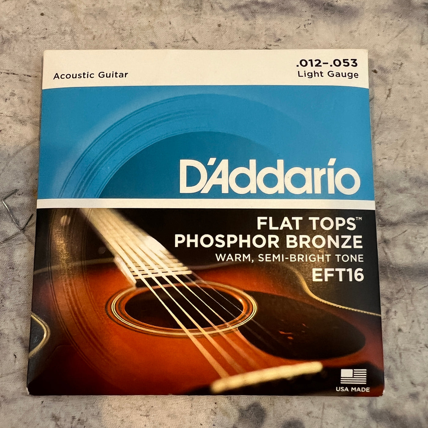 D'Addario EFT16 Flat Top Phosphor Bronze 12-53
