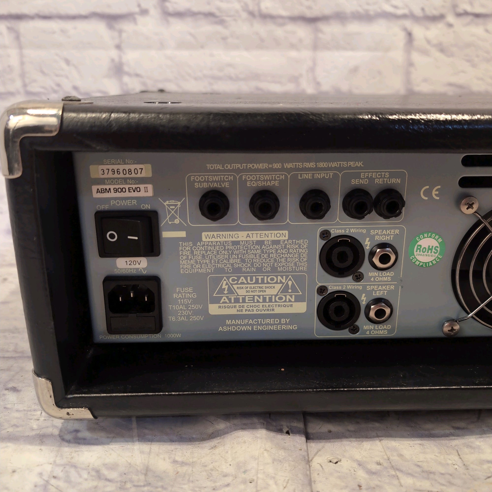 Ashdown ABM EVO II 900 Bass Head