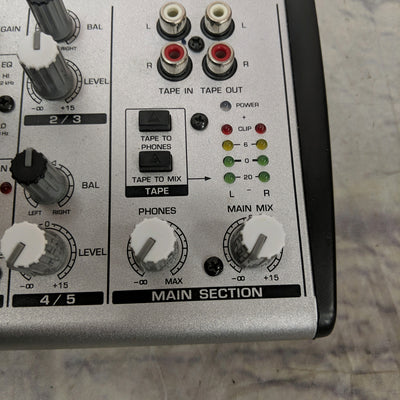 Behringer Eurorack UB502 5 Channel Mixer with Power Supply
