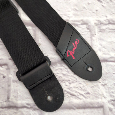 Fender Guitar Strap - Black with Red Logo