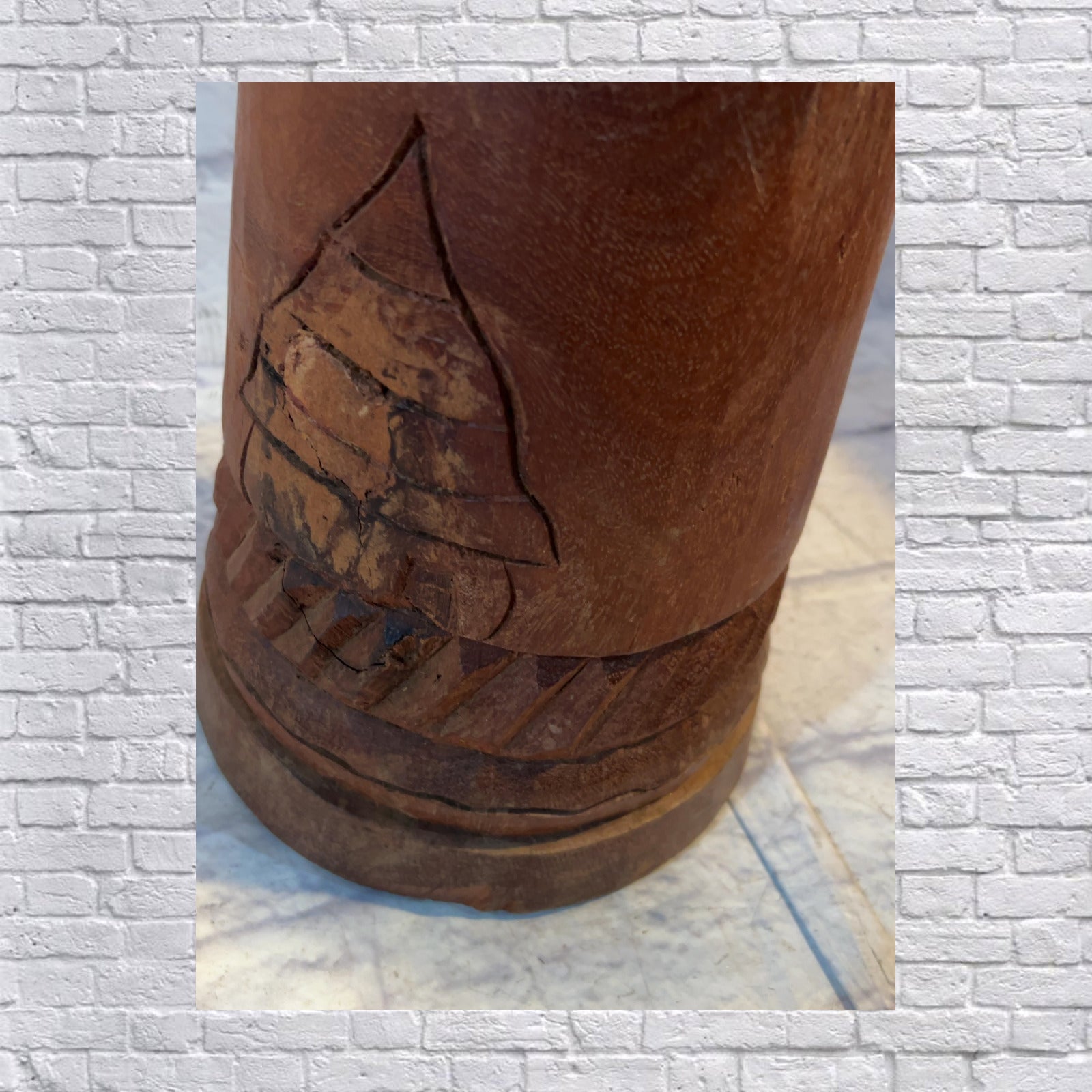 Unknown Hand Carved Djembe