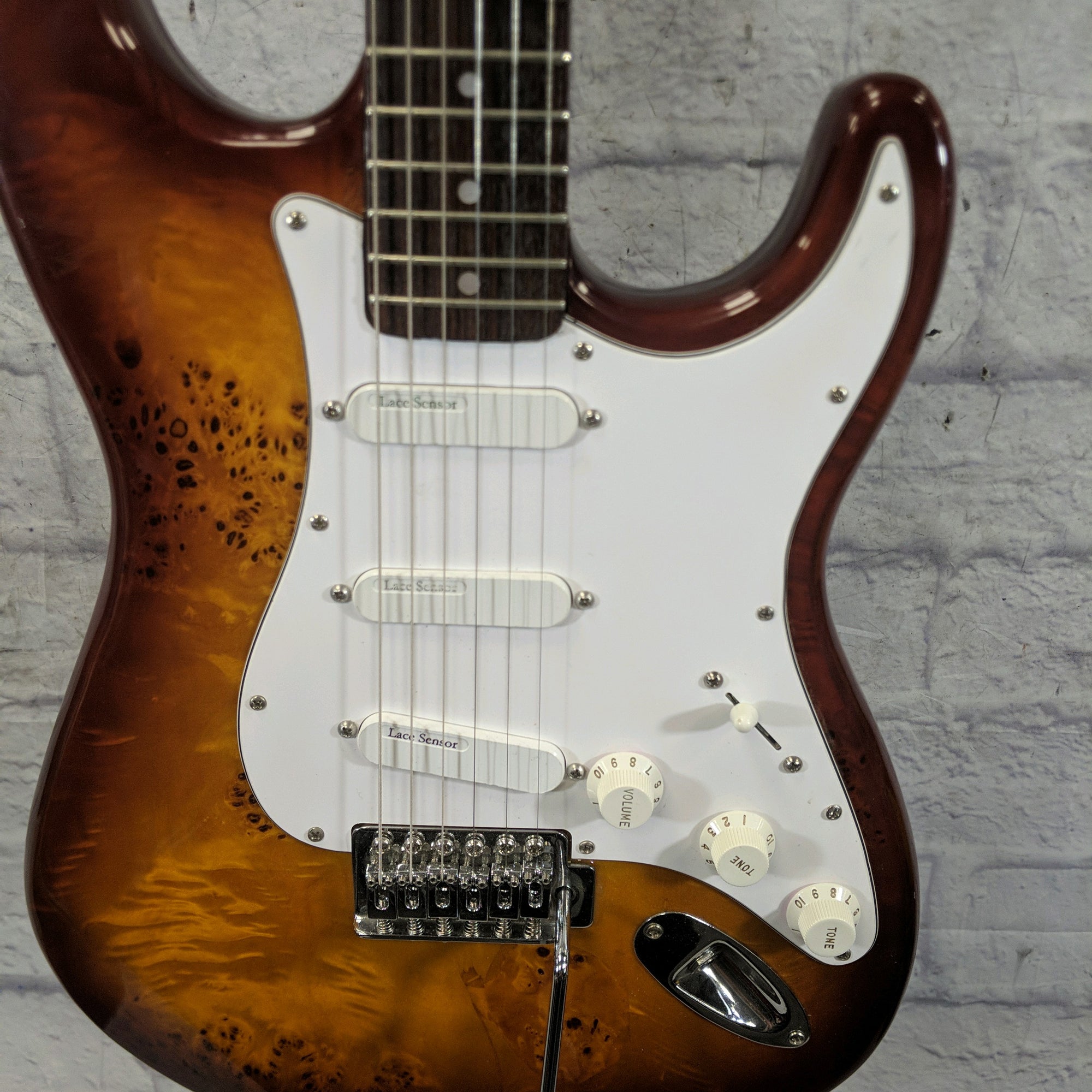 Unknown Partscaster Strat with Lace Sensor Emerald, Silver Purple Pickups