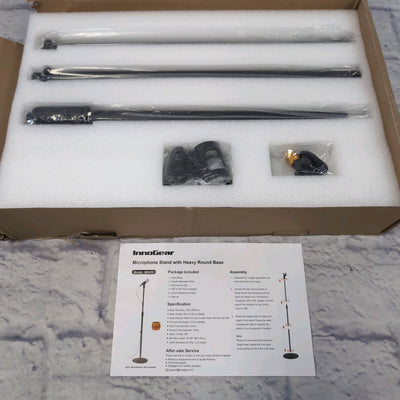 InnoGear MS250 Round Base Straight Microphone Stand Straight