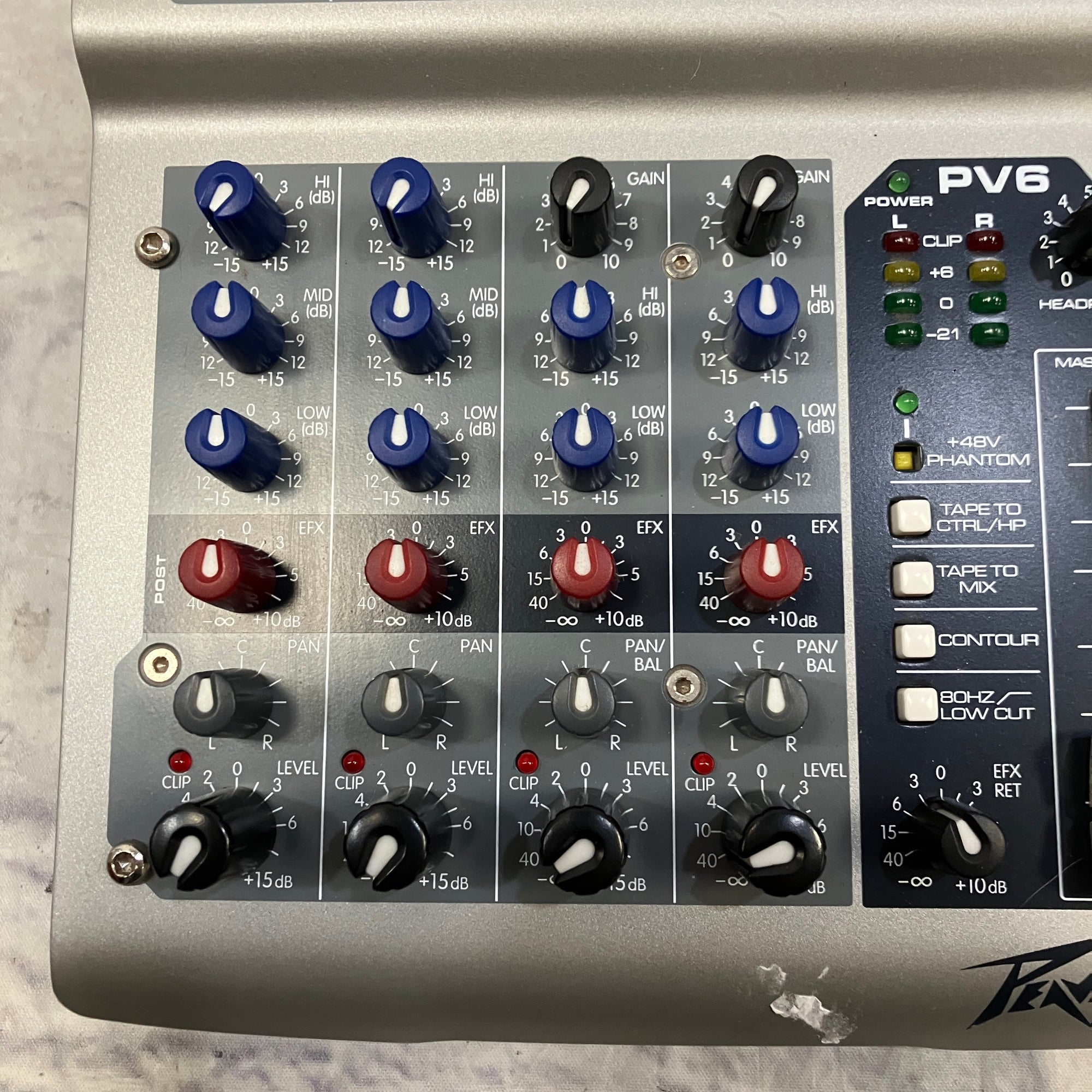 Peavey PV-6 Six Channel Mixer (With Box) Mixer