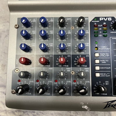 Peavey PV-6 Six Channel Mixer (With Box) Mixer