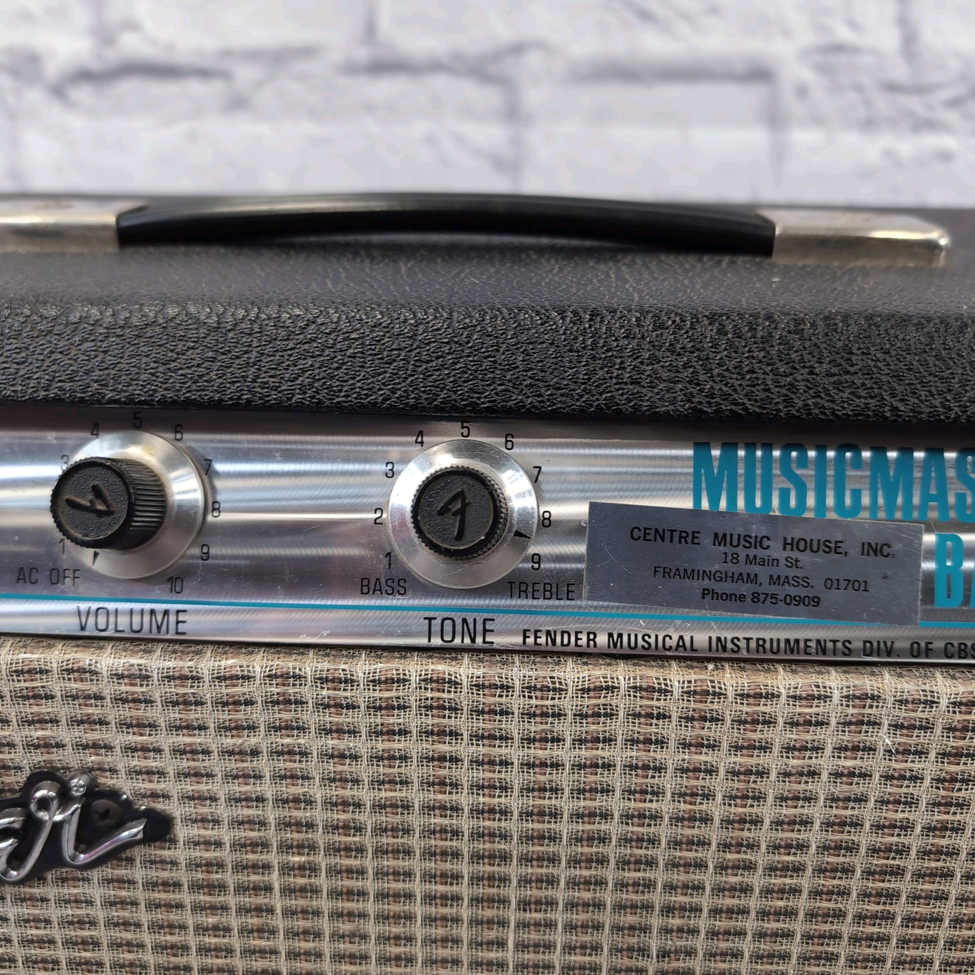 Vintage Fender Musicmaster Bass 2-Channel 12-Watt 1x12" Bass Combo 1970s - Silverface