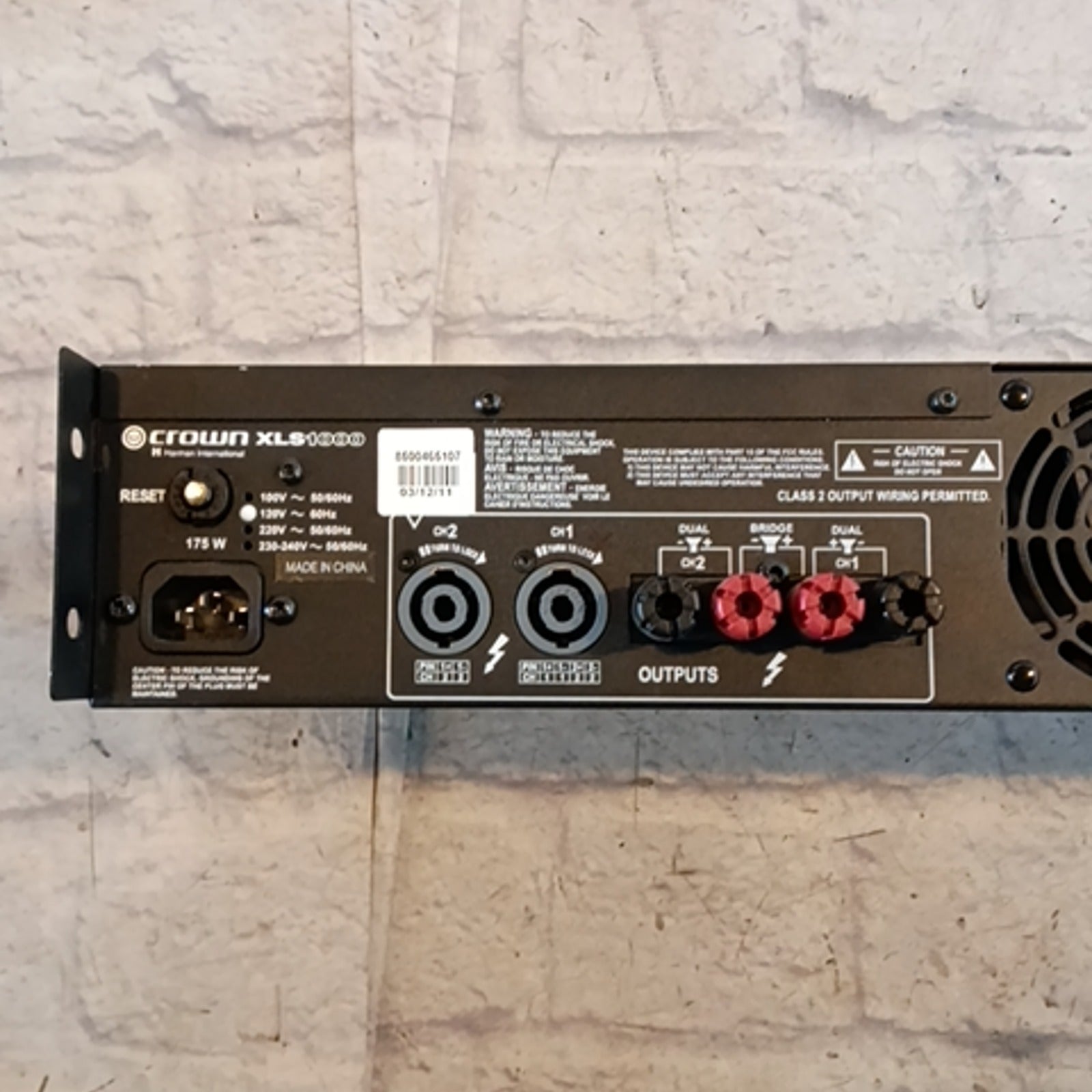 Crown XLS1000 Power Amp