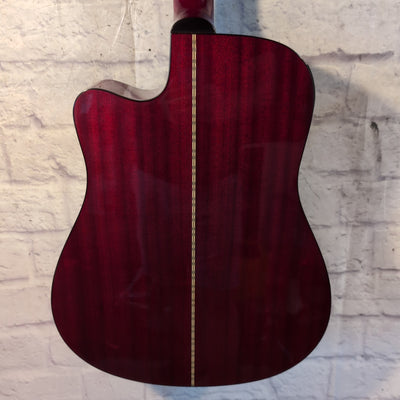 S101 Acoustic Guitar with Cutaway - Red