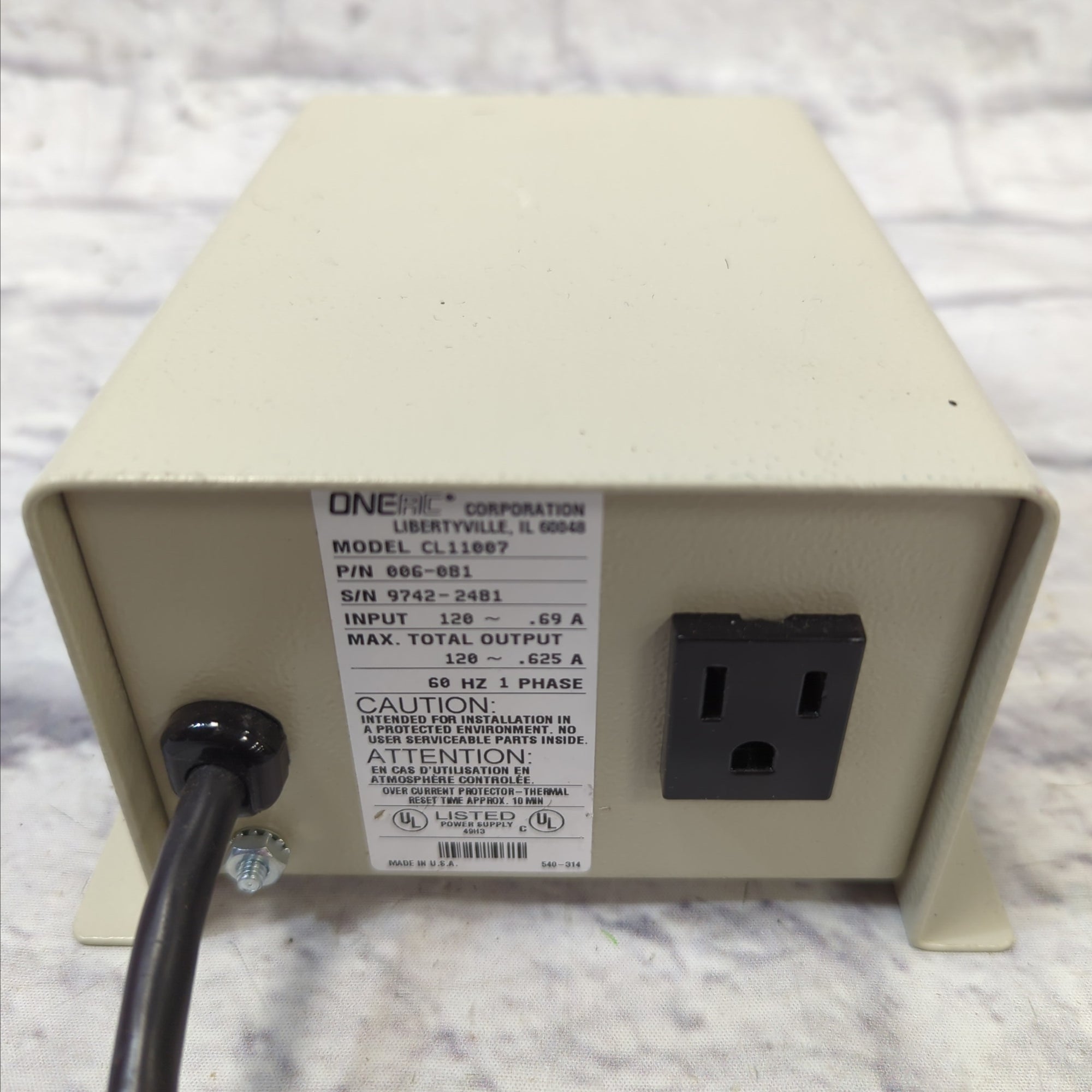 OneAC CL11007 Single Power Conditioner