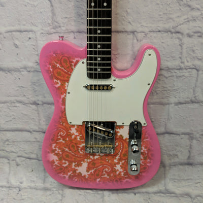 Unknown Pink Paisley Parts Telecaster Electric Guitar