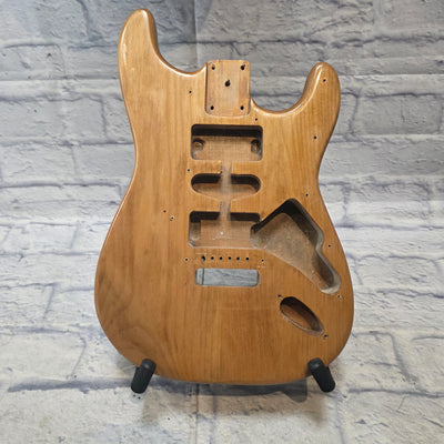 Unknown Strat Style Electric Solid Ash Guitar Body - Natural Finish