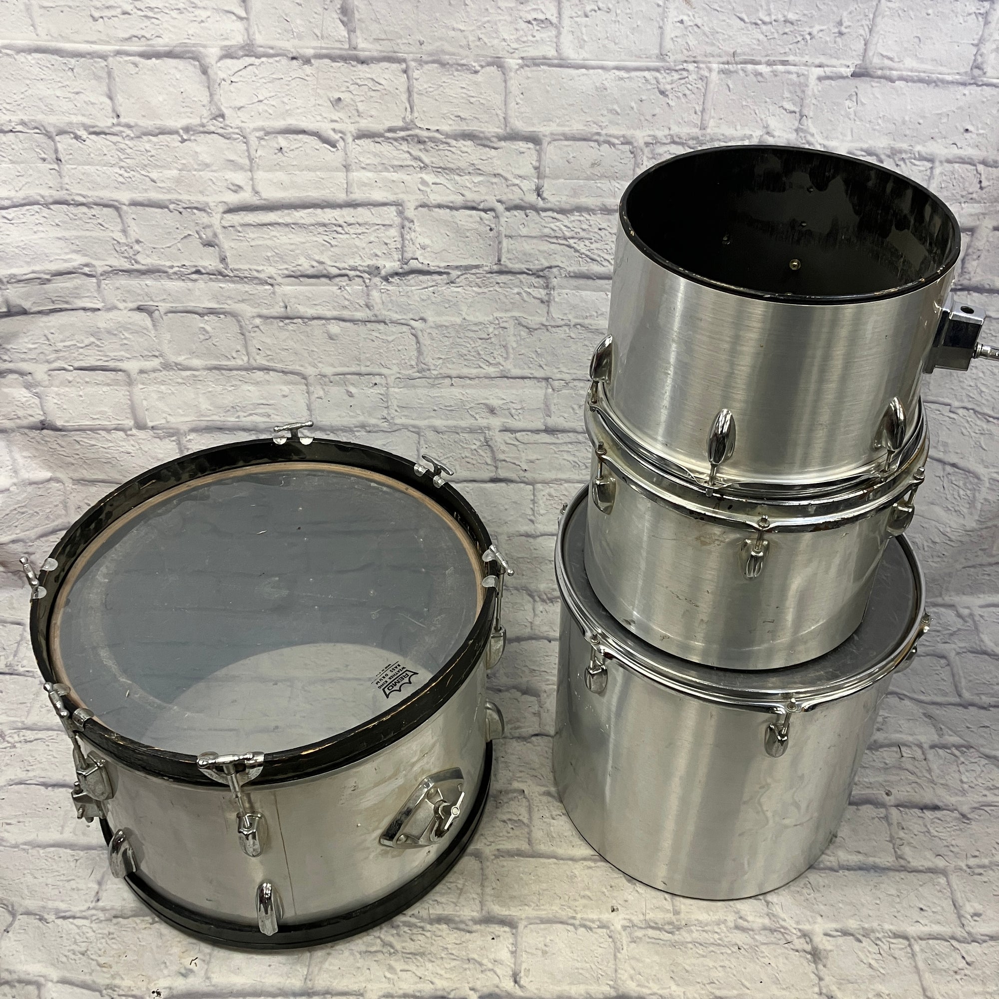 Unknown 7pc MIJ Drums Silver Wrap Pearl Tama