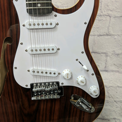 Cozart Semi Hollow Strat Style Electric Guitar