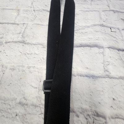 Levy's Black Canvas Guitar Strap with Suede Ends