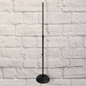 On-Stage MS7201B Round Base Straight Mic Stand (Black)