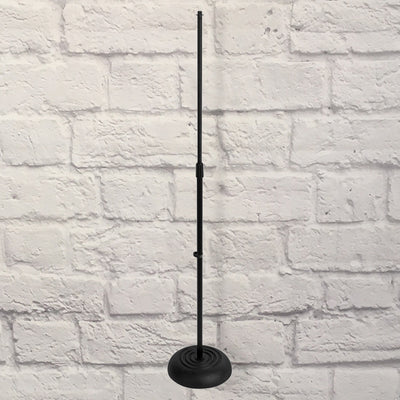 On-Stage MS7201B Round Base Straight Mic Stand (Black)