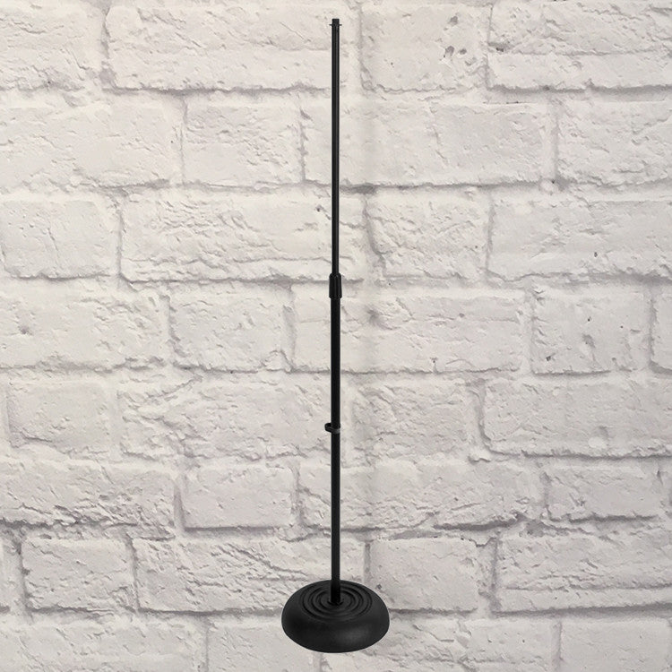 On-Stage MS7201B Round Base Straight Mic Stand (Black)