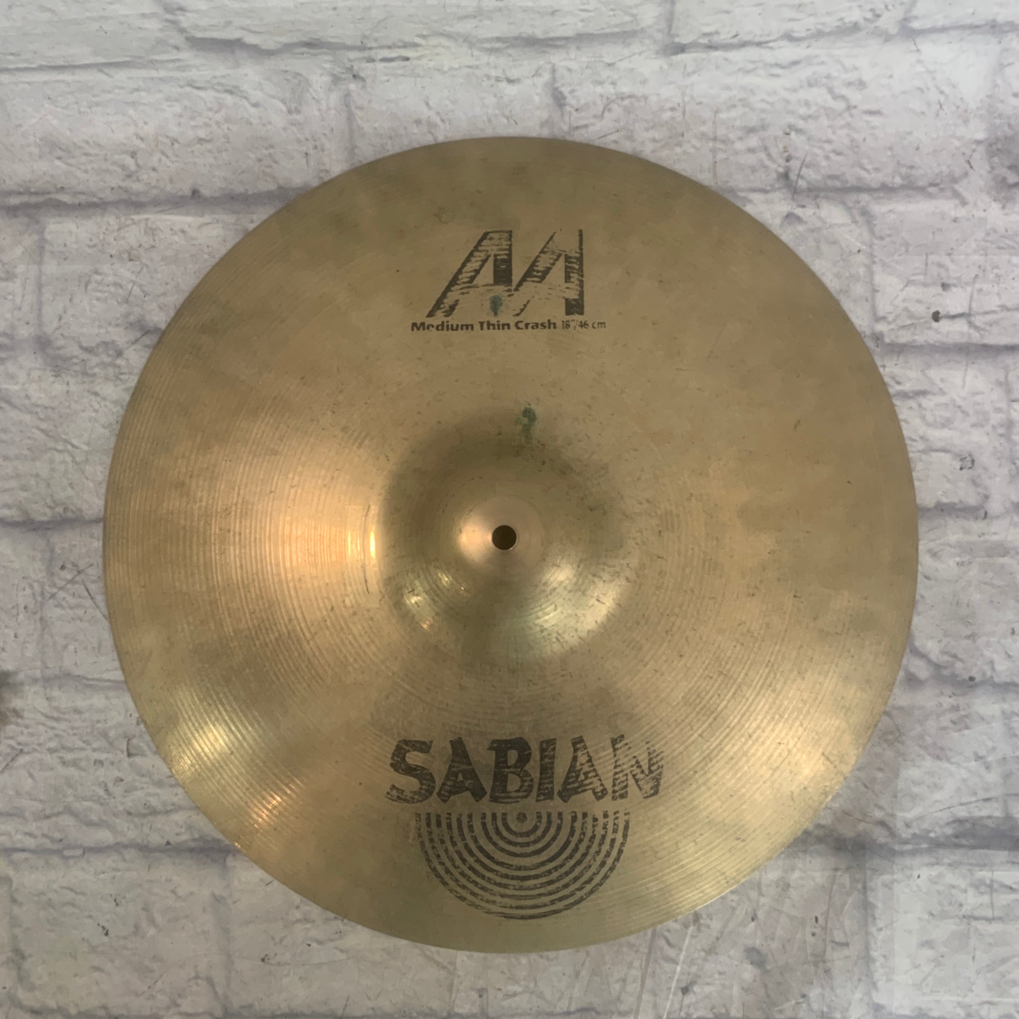 Sabian 18" AA Medium (cracked) Thin Crash Ride Cymbal