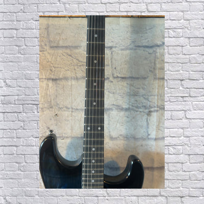 Unknown Strat Style Electric Guitar with Lightning Graphic