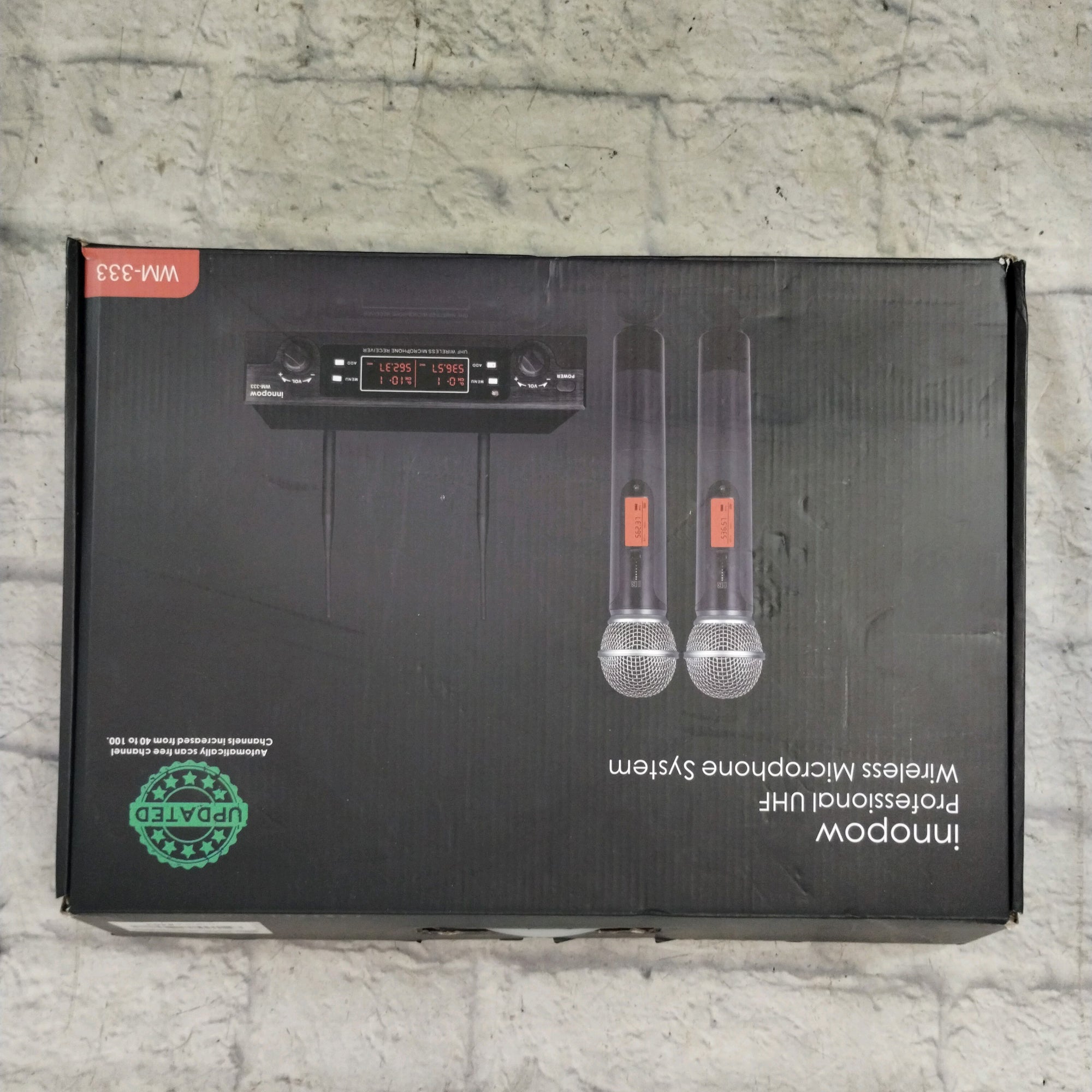 Innopow WM-333 Wireless Microphone System W/2 Microphones