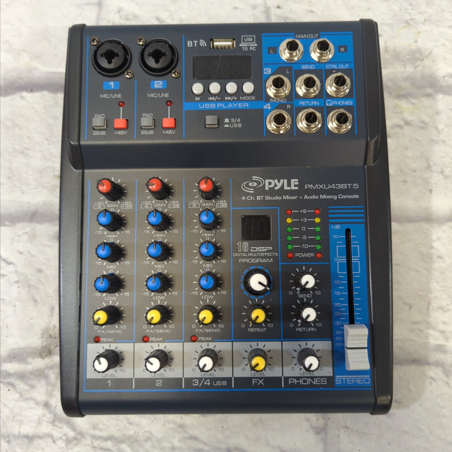 Pyle Pro PMXU43BT 4 Channel Mixer with Bluetooth