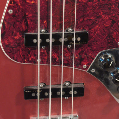 Fender Player Plus Active Jazz 4 String Bass with Maple Neck in Aged Candy Apple Red MIM