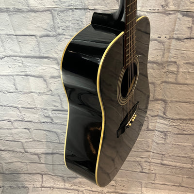 Goya G-314B Vintage 1970s Acoustic Guitar - Black w/ case