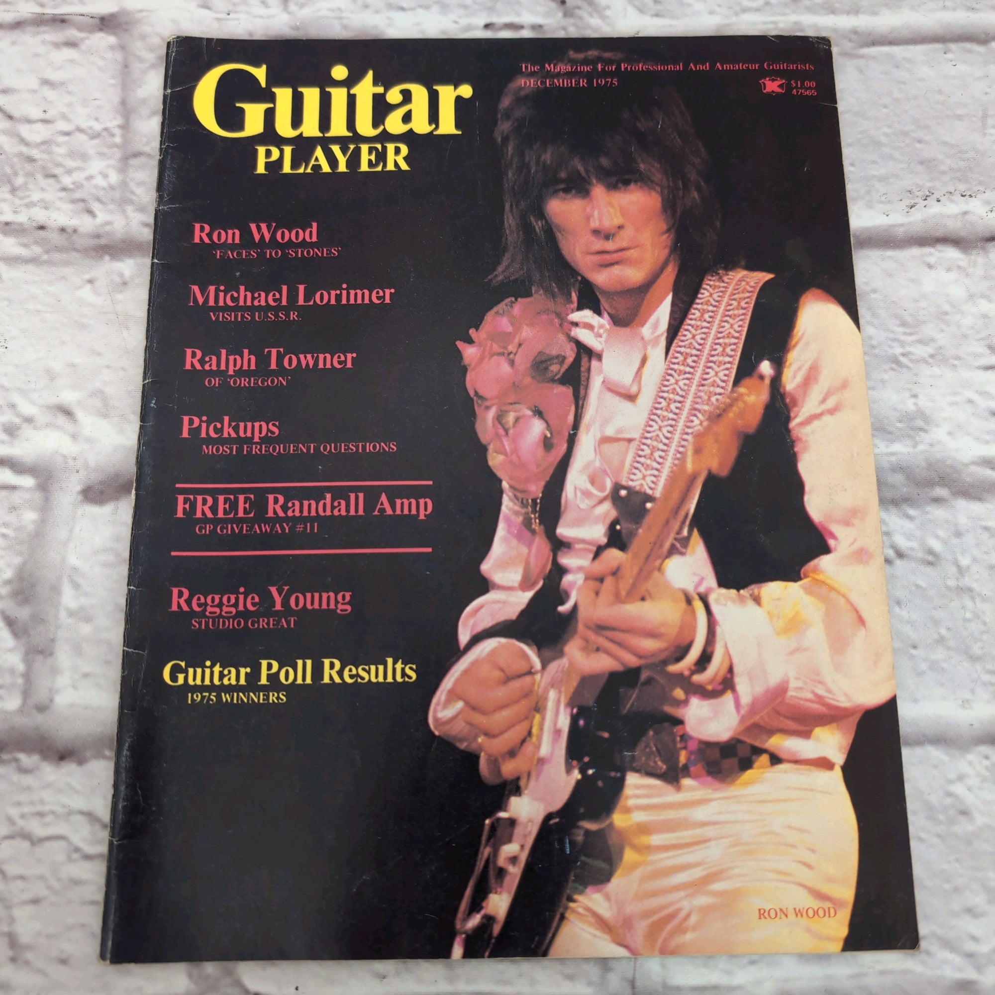 Vintage Guitar Player Magazine December 1975 Ron Wood Rolling Stones