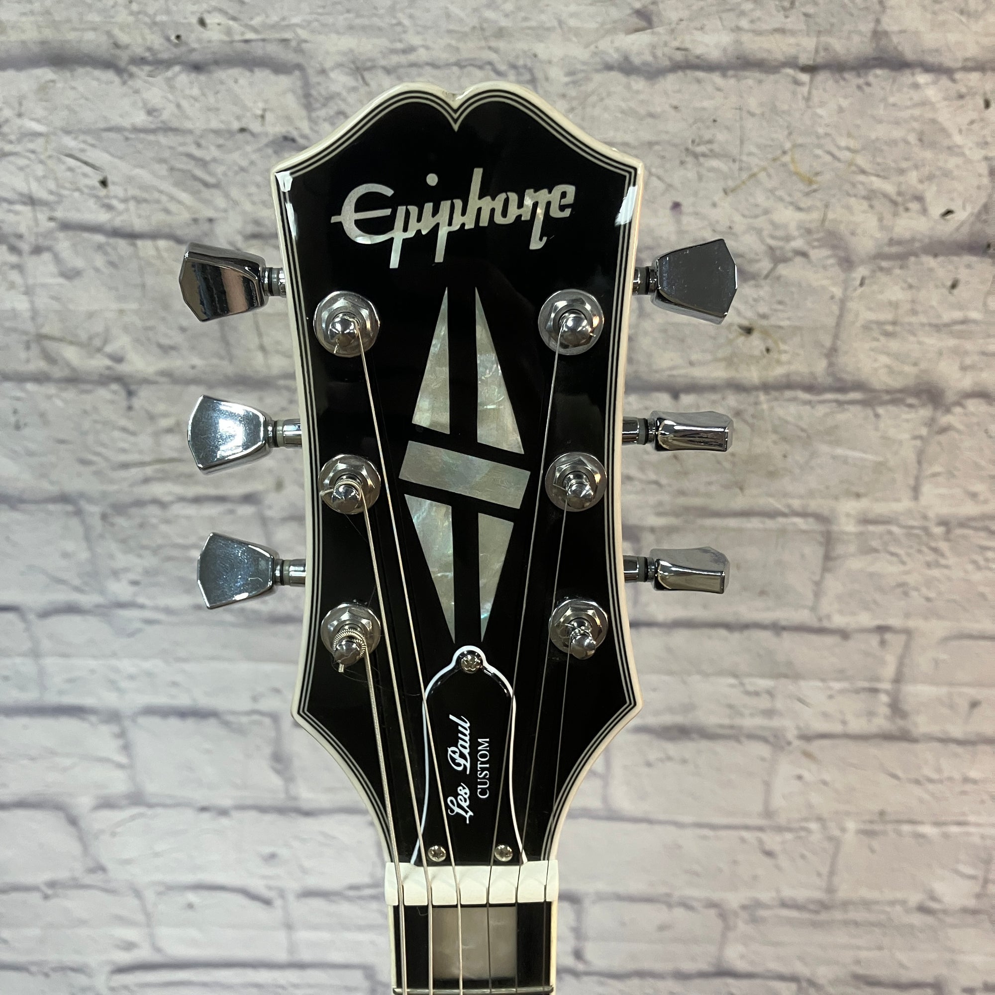 Epiphone 2021 Les Paul Custom Silverburst Electric Guitar