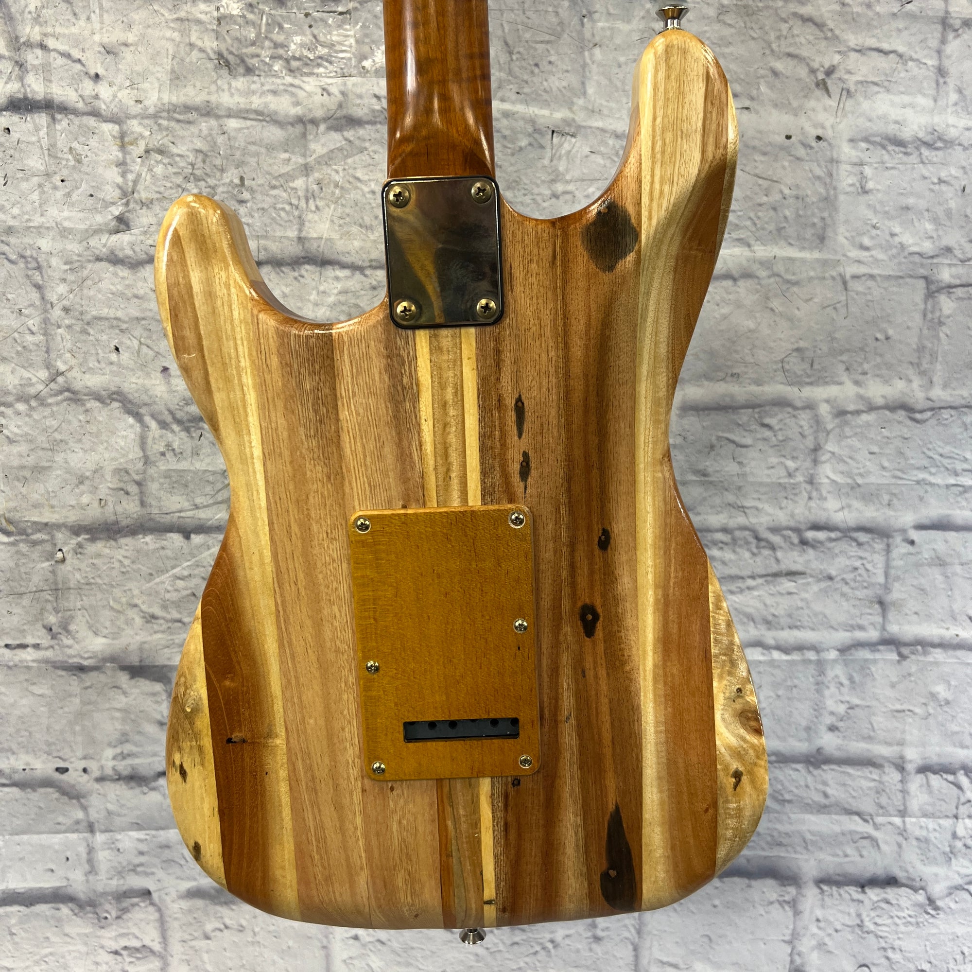 BC Guitars Strat Style Butcher Block with Roasted Maple Neck
