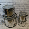 Remo Quadura 4 Piece Drum Set - Chrome Drum Kit