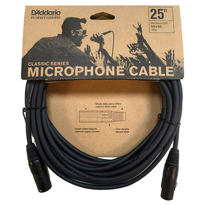 D'Addario Classic Series XLR Microphone Cable, 25 feet