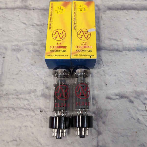 JJ eindtrappenbuizen EL34 matched paar (2