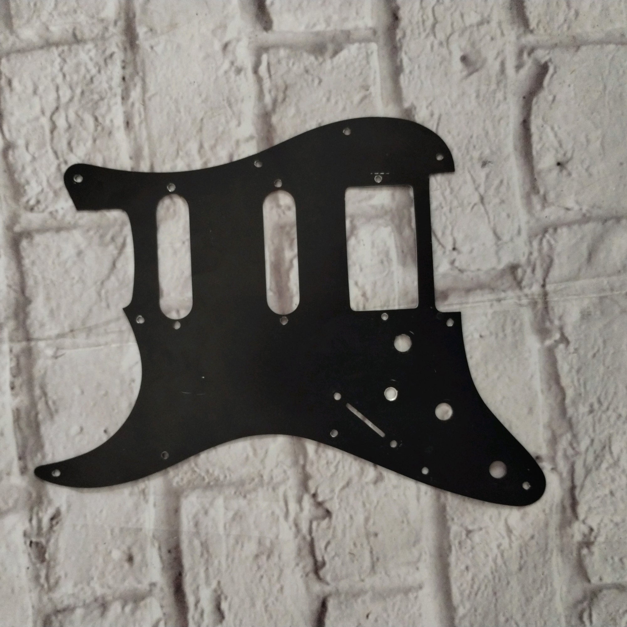 Unknown Black Anodized Metal HSS Strat Pickguard