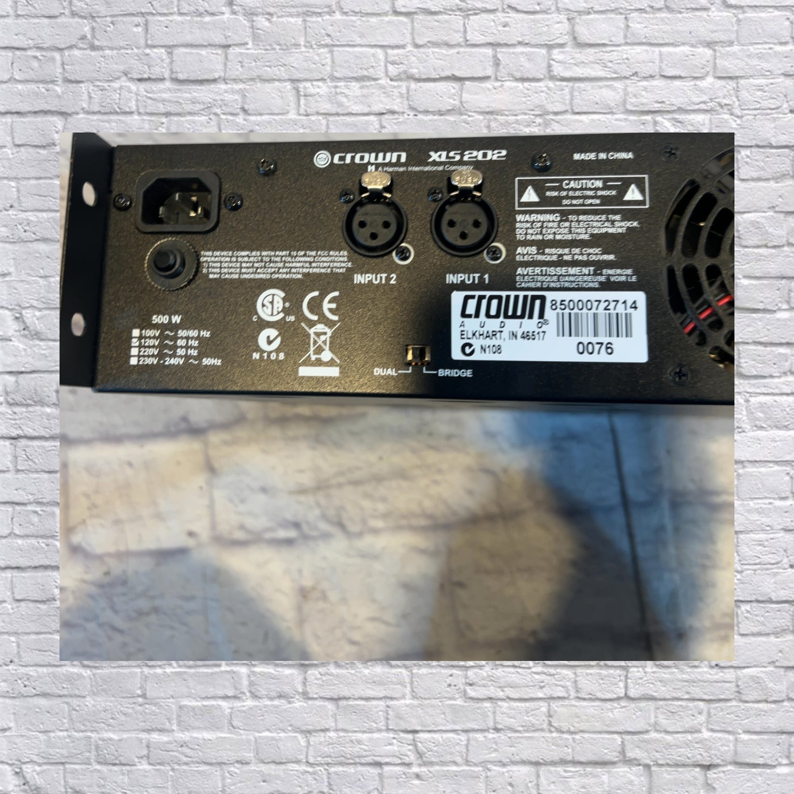 Crown XLS202 Power Amp