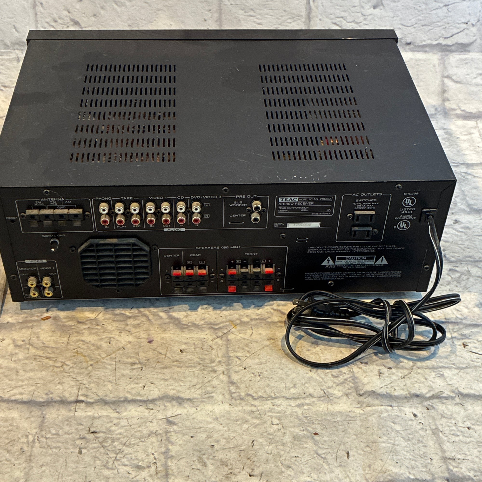 Vintage Teac AG-V8060 Audio/Video Surround Sound Receiver