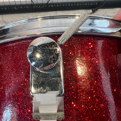 Stewart 14 x 5.5 MIJ Red Sparkle Snare Drum