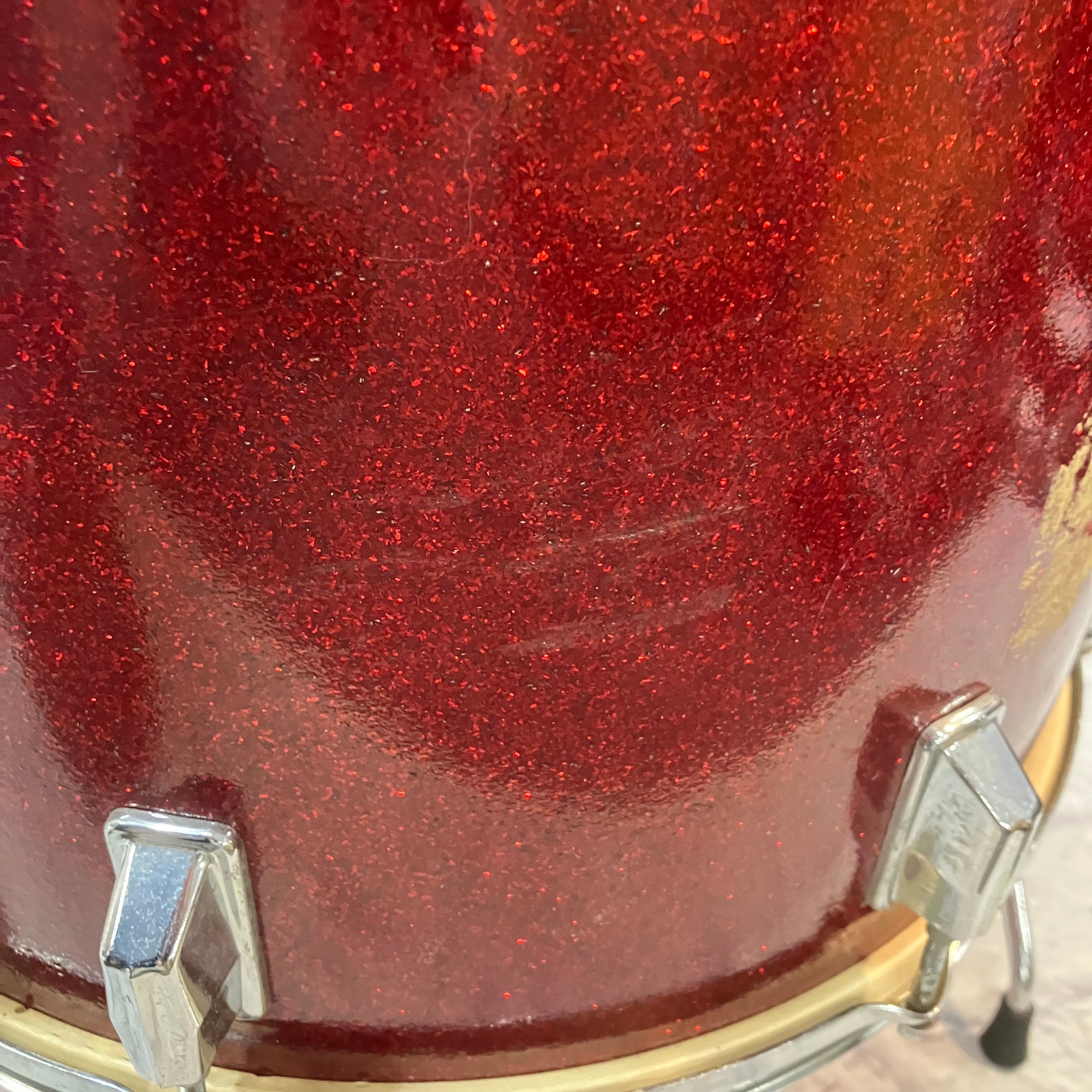 Vintage Red Sparkle Floor Tom 16 x 16 MIJ