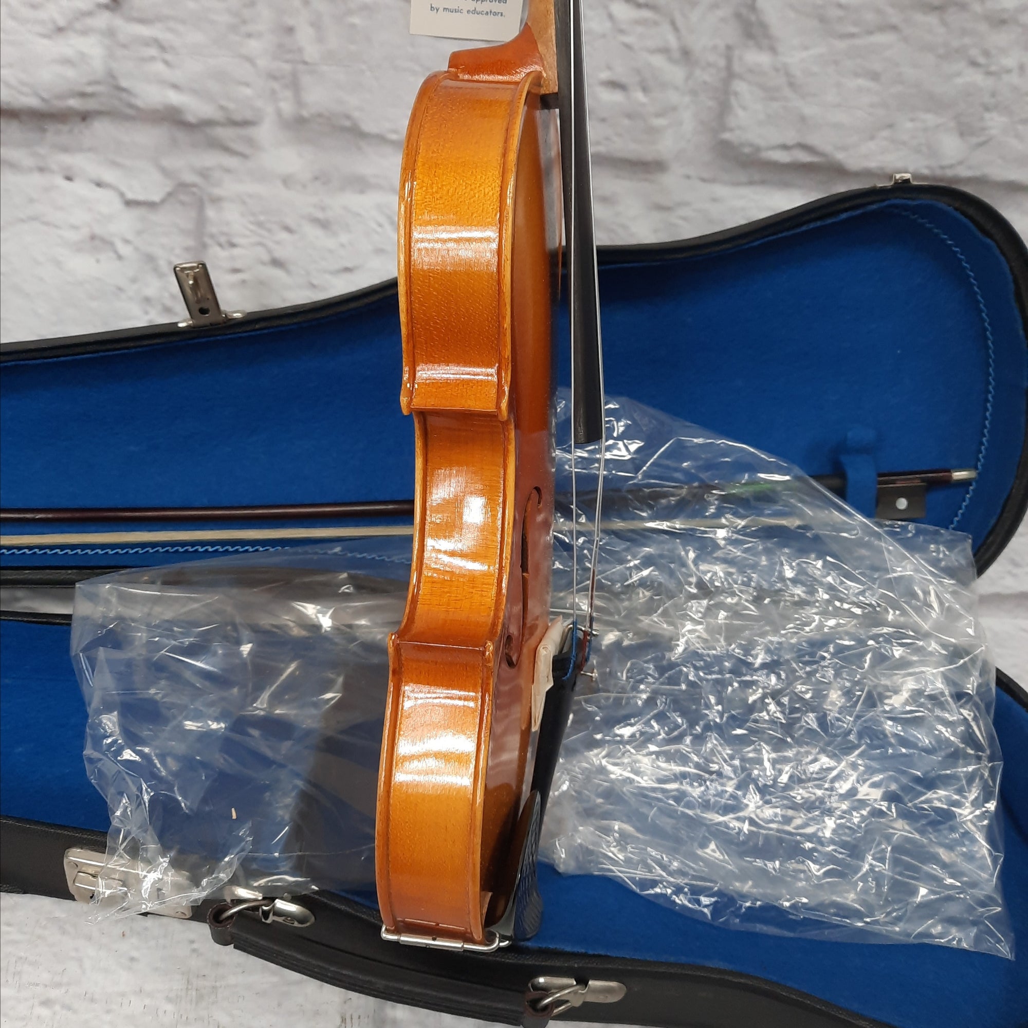 Vintage Lignatone Antonius Stradivarius Cremonensis Violin New Old Stock Made in Czechoslovakia