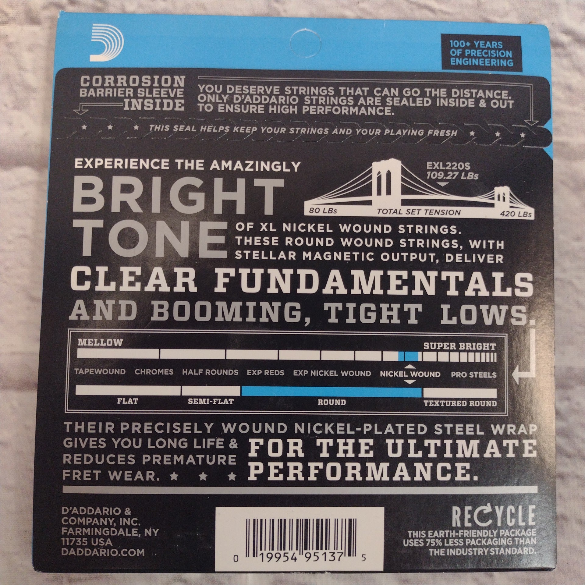 Daddario EXL220S Super Light Short Scale Bass Strings