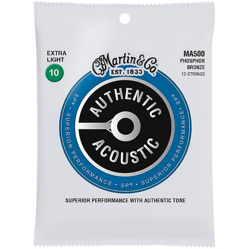 Martin MA500 Authentic Acoustic Phosphor Bronze, 12 String, X-light, 10-47