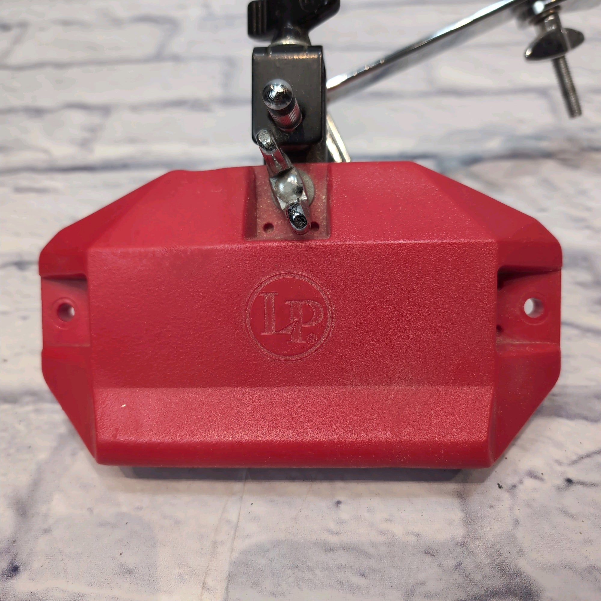 LP Latin Percussion Red Jam Block w/ Mounting Bracket