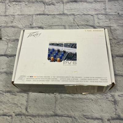 Peavey PV-6 Six Channel Mixer (With Box) Mixer