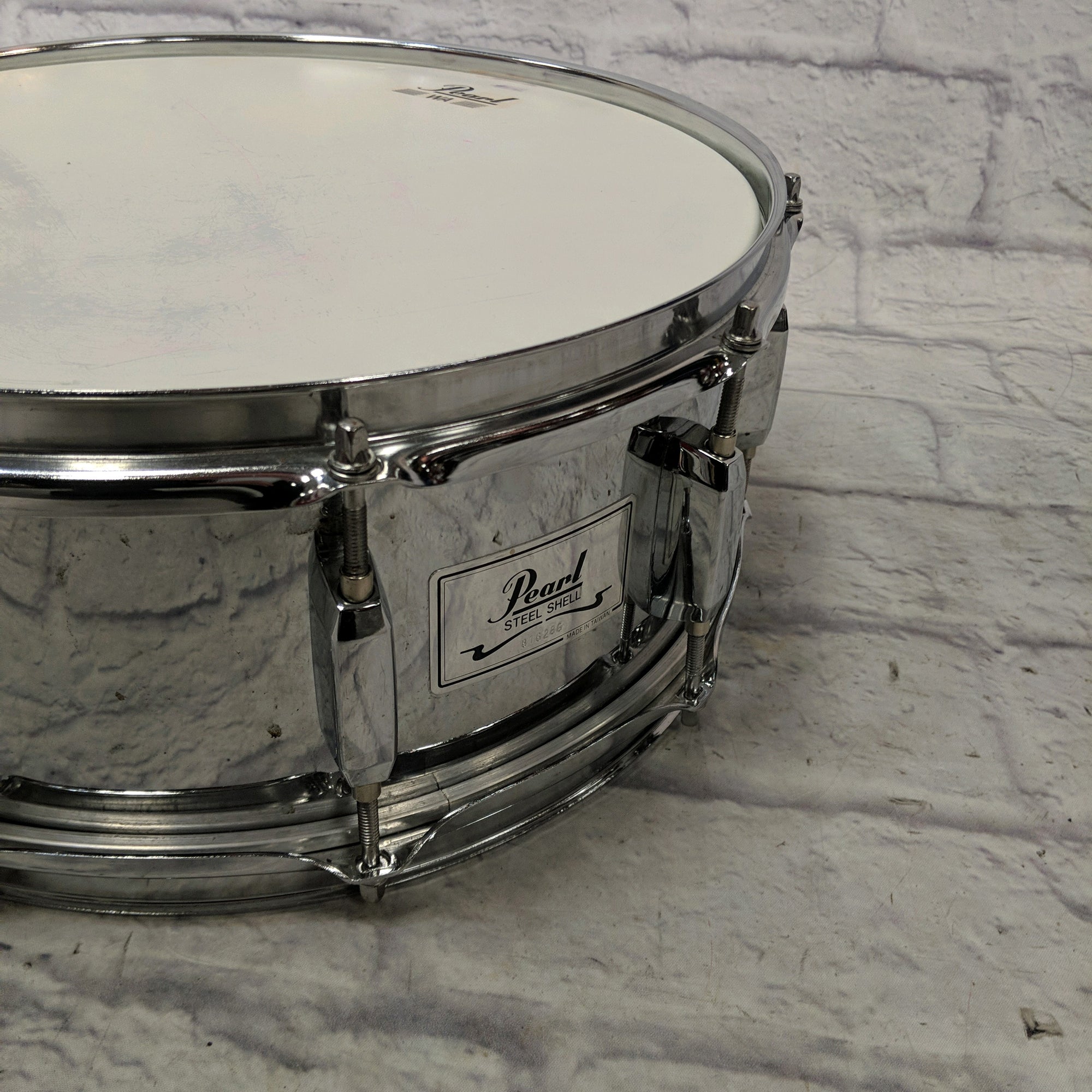 Pearl Steel Shell Snare Durm with Stand and Case