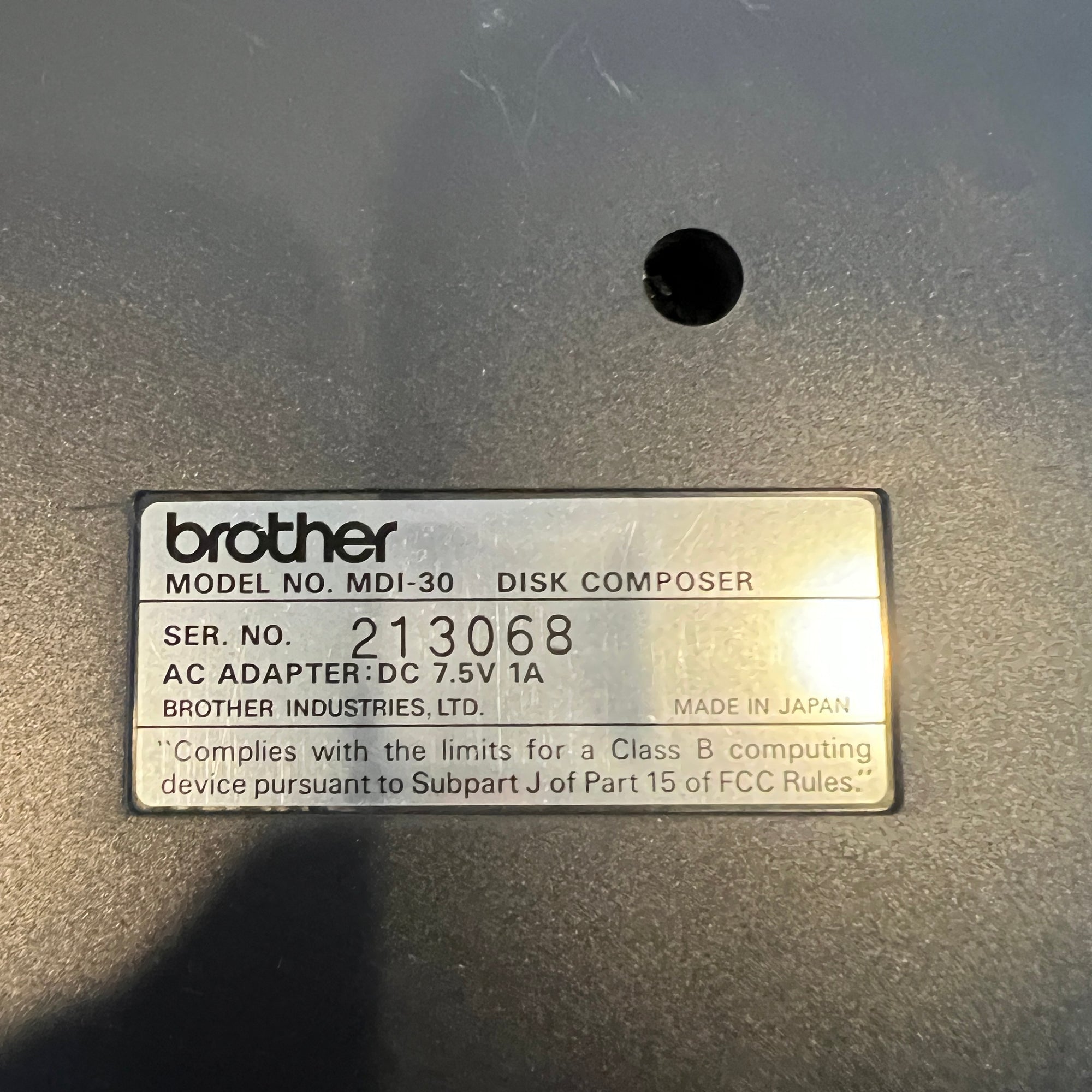 Brother MDI30 Floppy Disk MIDI Recorder