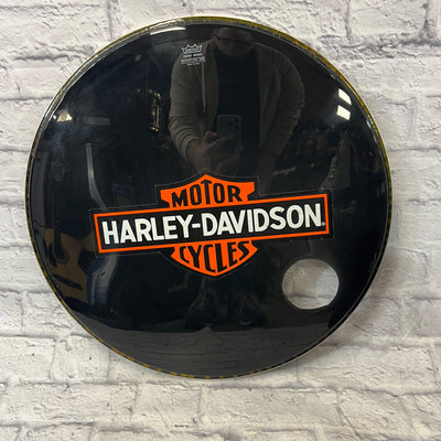 Remo 24 Weather King Bass Drum Head Harley Logo