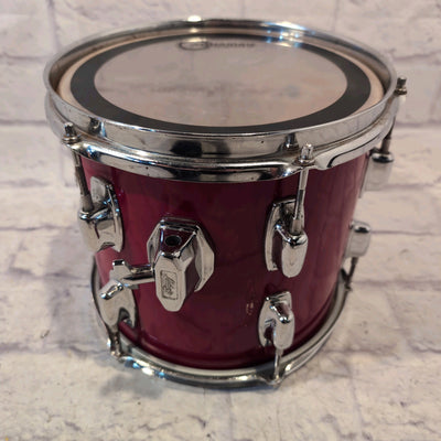 Ludwig Rocker 10" x 9" Black and White Badge Maple Rack Tom - Red